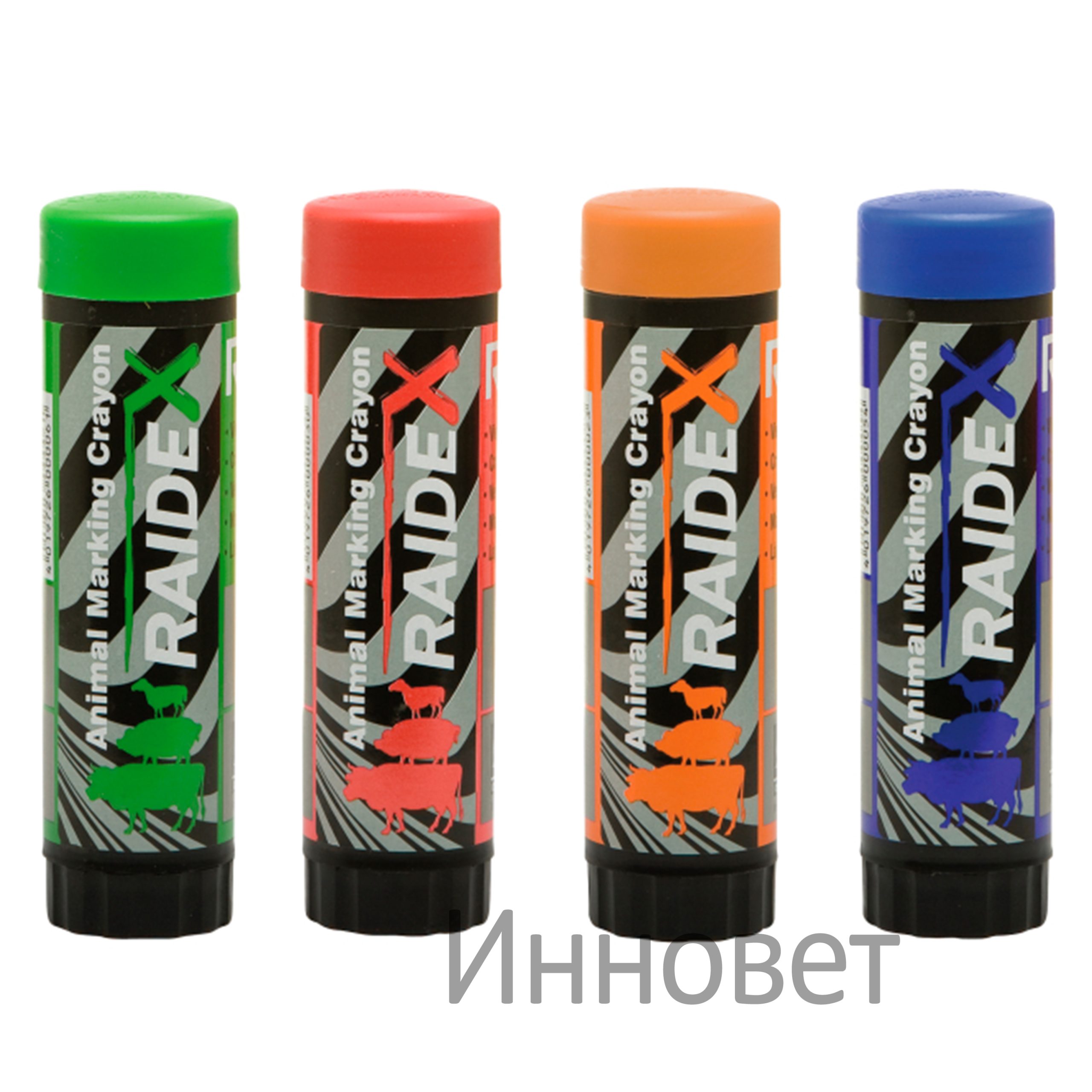 Маркер для маркировки Raidex зеленый, красный, оранжевый, синий